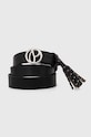 Pepe Jeans curea de piele ATHENAS BELT Planet friendly negru PL020851