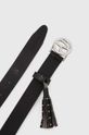 Kožený opasok Pepe Jeans ATHENAS BELT PL020851 čierna AW24