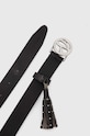 Pepe Jeans curea de piele ATHENAS BELT PL020851 negru AW24