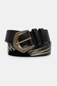 Kožený opasok Pepe Jeans LINDSAY BELT Planet friendly čierna PL020855