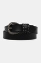 Шкіряний ремінь Pepe Jeans HALSEY BELT Planet friendly чорний PL020856
