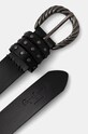 Шкіряний ремінь Pepe Jeans HALSEY BELT PL020856 чорний AW24