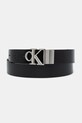 Двосторонній шкіряний ремінь Calvin Klein Jeans імітація лицьової шкіри чорний K60K612288