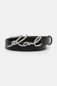 Karl Lagerfeld curea de piele Planet friendly negru 246W3101