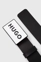 HUGO pasek skórzany 50522861 czarny AW24