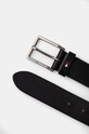 Kožený opasok Tommy Hilfiger AM0AM12816 čierna AW24