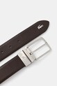 Obojstranný kožený opasok Lacoste RC4097 hnedá AW24