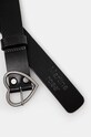 Martine Rose leather belt Heart Belt 1142LP10001 black AW24