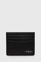 Calvin Klein Jeans etui na karty skórzane skóra licowa czarny K50K512172