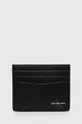 čierna Kožené puzdro na karty Calvin Klein Jeans Dámsky