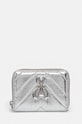 Kožená peněženka Patrizia Pepe přírodní kůže stříbrná 8Q0019.L112
