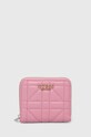 Guess portfel ASSIA imitacja skóry licowej różowy SWQG84.99370