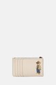 Polo Ralph Lauren etui na karty skórzane gładkie beżowy 427943238