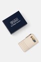 Akcesoria Polo Ralph Lauren etui na karty skórzane 427943238 beżowy