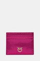 Pinko portacarte in pelle semplice rosa 103762.A204