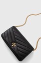 Tory Burch torebka skórzana Kira Chevron czarny 156553.001