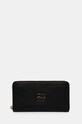 Dkny portfel skórzany skóra licowa czarny R43ZKF82