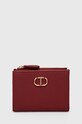 Twinset portfel skóra licowa bordowy 242TH7021