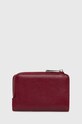 Twinset portfel skórzany 242TB7017 bordowy AW24