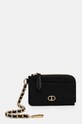 Twinset etui na karty imitacja skóry licowej czarny 242TL8039