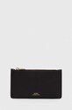 A.P.C. leather wallet porte-cartes willow grain leather black PXAWV.F63276