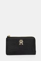 Tommy Hilfiger portfel imitacja zamszu czarny AW0AW17154