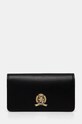 Кожен портфейл Tommy Hilfiger гладка кожа черен AW0AW16576