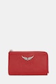 Δερμάτινο πορτοφόλι ZADIG&VOLTAIRE λείο δέρμα κόκκινο LWSG00011