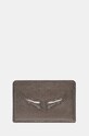 ZADIG&VOLTAIRE carcasa din piele husă de card argintiu LWSG01267