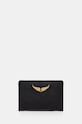 ZADIG&VOLTAIRE etui na karty skórzane skóra licowa czarny LWSG00001