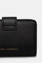 Accesorii Karl Lagerfeld portofel de piele 246W3215 negru