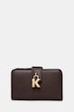 Karl Lagerfeld portfel skórzany skóra licowa brązowy 246W3216