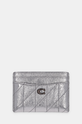 Coach carcasa din piele husă de card argintiu CW597