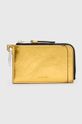 Кожаный кошелек AllSaints REMY WALLET кожа золотой W017XZ