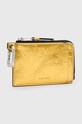 Accesorii AllSaints portofel de piele REMY WALLET W017XZ aur
