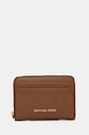 Kožená peňaženka MICHAEL Michael Kors usňová koža hnedá 32T4GJ6Z5L