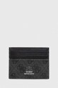 Шкіряний чохол на банківські карти Guess MITO SMVELE.LEA25 чорний AW24