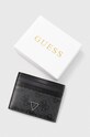 Шкіряний чохол на банківські карти Guess MITO чорний SMVELE.LEA25