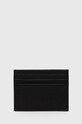 Кожен калъф за карти Polo Ralph Lauren изчистен черен 405913722