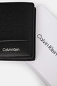 Kožená peněženka Calvin Klein černá K50K512303
