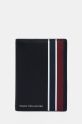 Usnjen etui za potni list Tommy Hilfiger AM0AM12789 mornarsko modra AW24