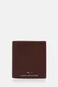 Кожаный кошелек Tommy Hilfiger мелкий узор коричневый AM0AM12756