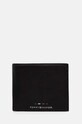 Kožená peněženka Tommy Hilfiger přírodní kůže černá AM0AM12771