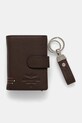 Кожен портфейл и ключодържател Aeronautica Militare CN AM193 кафяв AW24