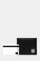 Maison Kitsuné leather wallet Fox Head Bifold MM05344LR0001 black