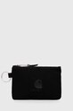 Carhartt WIP portafoglio Suede Zip Wallet finto camoscio nero I033644.89XX