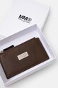 Kožená peněženka MM6 Maison Margiela hnědá SA5UI0016.P7179