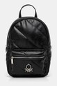 Batoh United Colors of Benetton nášivka černá 62IZDY06H