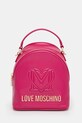 Love Moschino ghiozdan de piele nu incape in A4 roz JC4361PP0L
