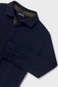 Детска памучна тениска с яка Mayoral 7104.7C.Junior.9BYH тъмносин AW24
